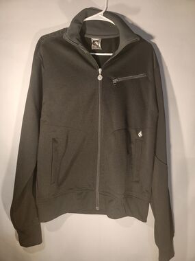 Volcom Men's Black Full-Zip Sweater Jacket with Chest Zip Large